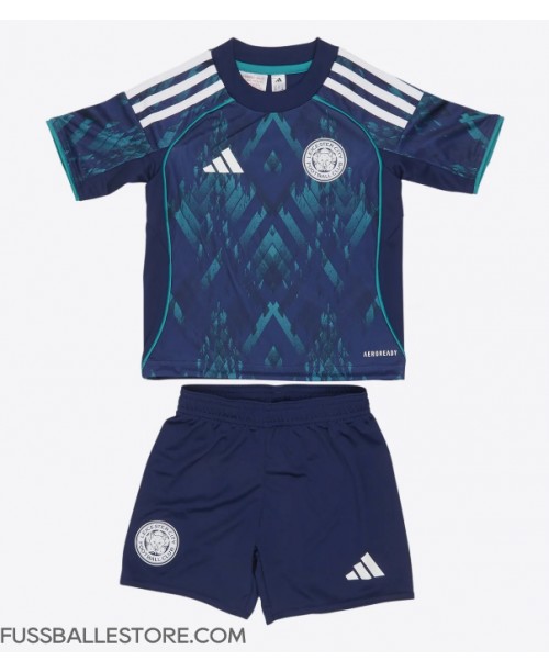 Günstige Leicester City Oliver Skipp #22 Auswärts Trikotsatzt Kinder 2025-26 Kurzarm (+ Kurze Hosen)